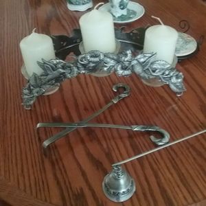 Candle holder with extra